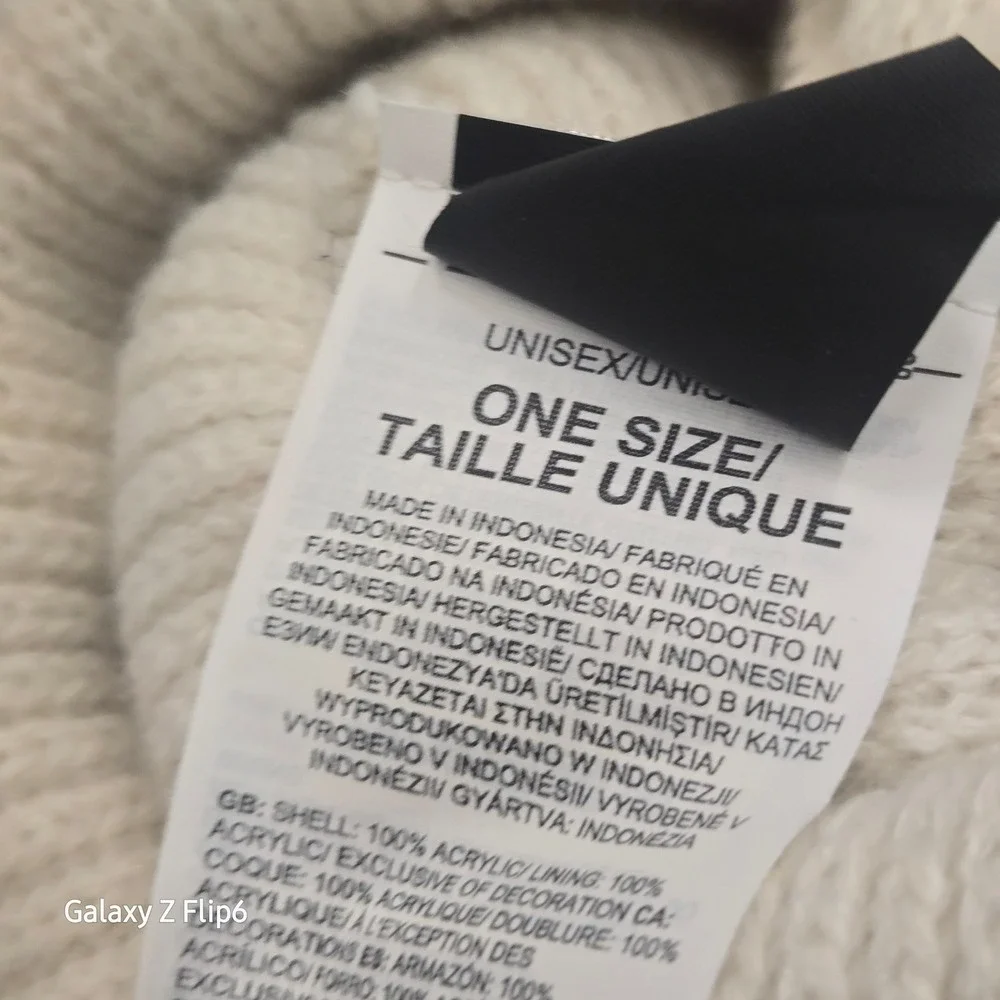 The North Face Snowmass Colorado Beanie Hat Cream Pom Pom Unisex NF0A7RGI F22